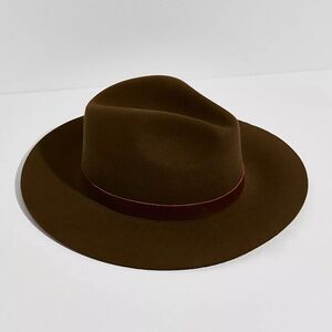 Free People X Wyeth Bon Voyage Packable Felt Olive Hat